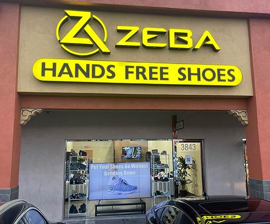 The Zeba Hands Free Shoes storefront in Las Vegas